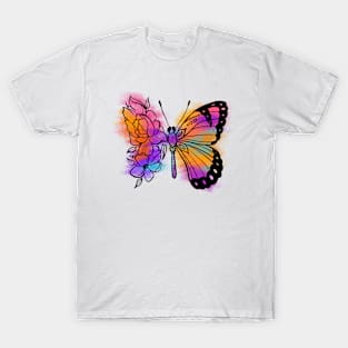 Little butterfly with flowers T-Shirt